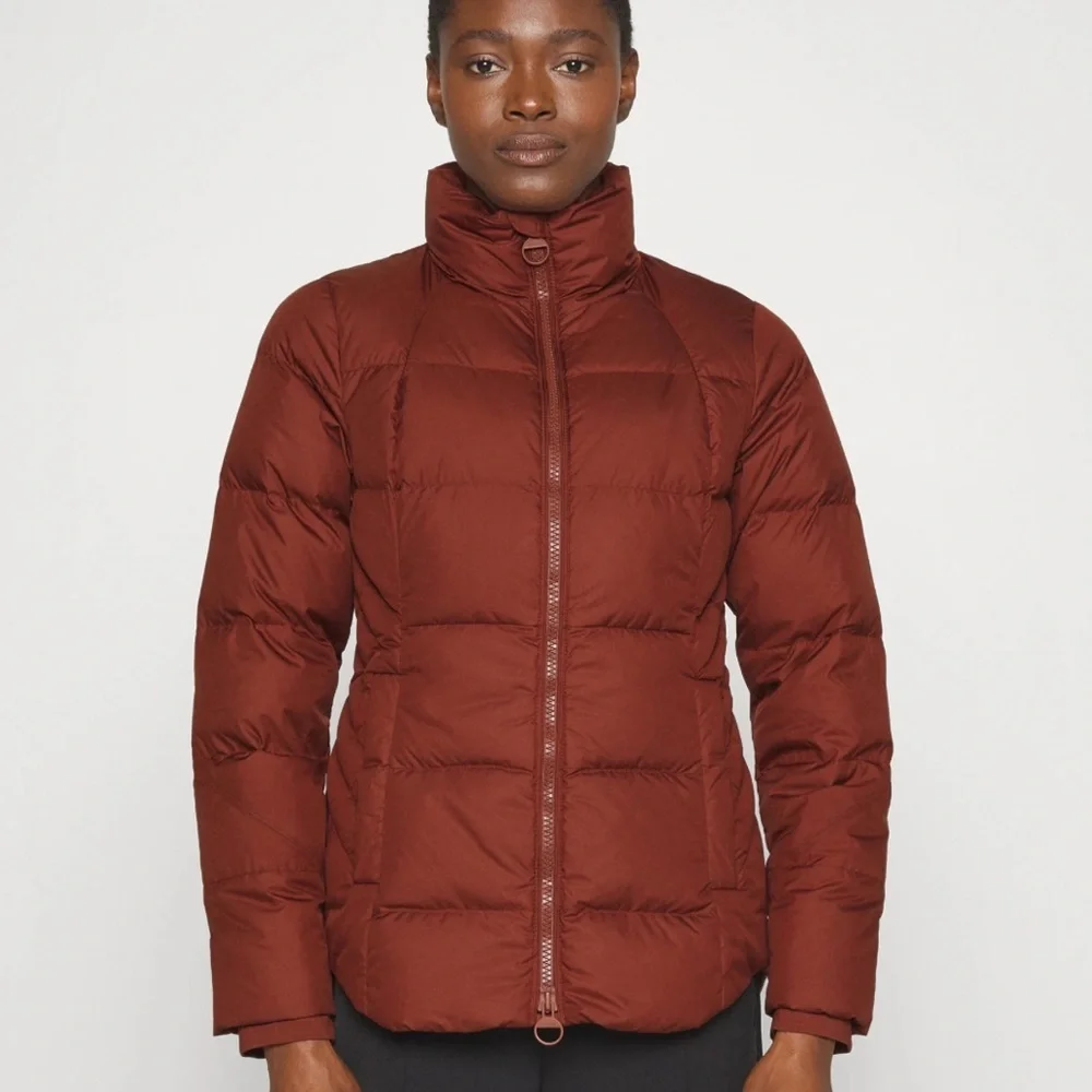 ATHLETA Downtown Puffer Jacket Ancient Mahogany Size XS - Picture 2 of 12